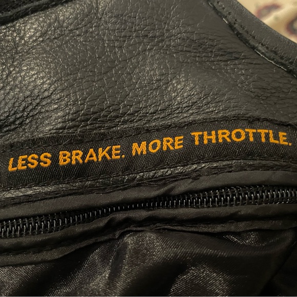 Power Trip Men’s Leather Motorcycle Jacket w/ Liner sz XL - Picture 11 of 11